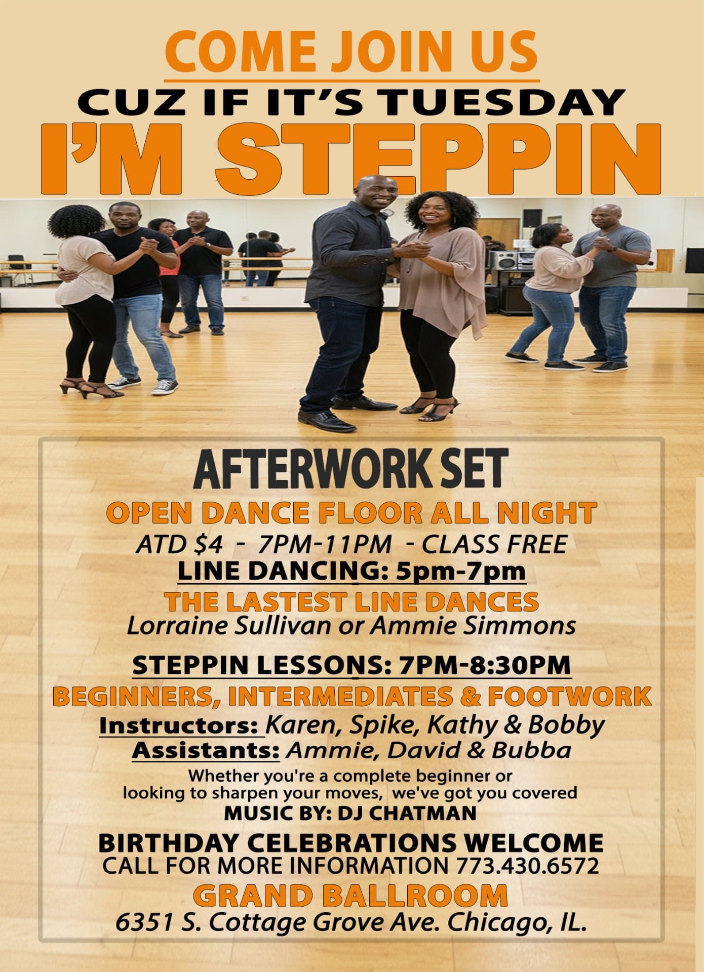 Beginners & Intermediate Steppin Lessons 
